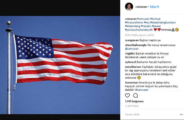 Cem Uzan'ın Amerikan bayraklı paylaşımı olay oldu - Resim: 1