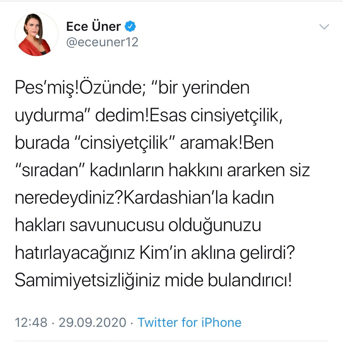 Kim Kardashian'a kalçaları üzerinden haddini bildiren Ece Üner'den cinsiyetçi tepkilerine yanıt - Resim: 1