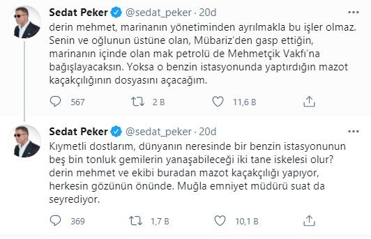 Sedat Peker'den Yeni Mehmet Ağar İddiası: Mazot Kaçakçılığı Yapıyor - Resim: 1