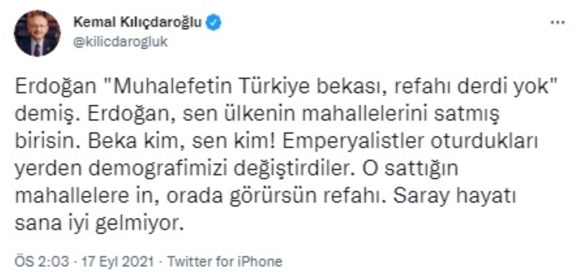 Kılıçdaroğlu'ndan Erdoğan'a: Sattığın Mahallelere İn! - Resim: 1