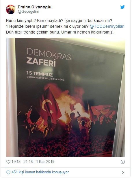 15 Temmuz afişleri sosyal medyada gündem oldu... TCDD toplatma kararı aldı - Resim: 1