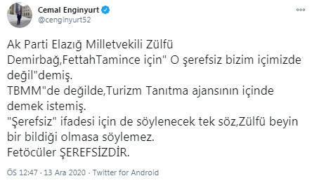 Cemal Enginyurt'tan dikkat çeken Fettah Tamince yorumu - Resim: 1