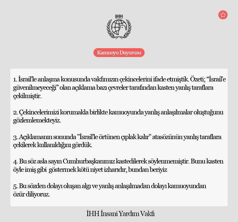 İHH o sözlerden dolayı özür diledi - Resim: 1