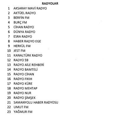 OHAL Kararnamesiyle kapatılan gazete, tv ve dergilerin tam listesi - Resim: 1