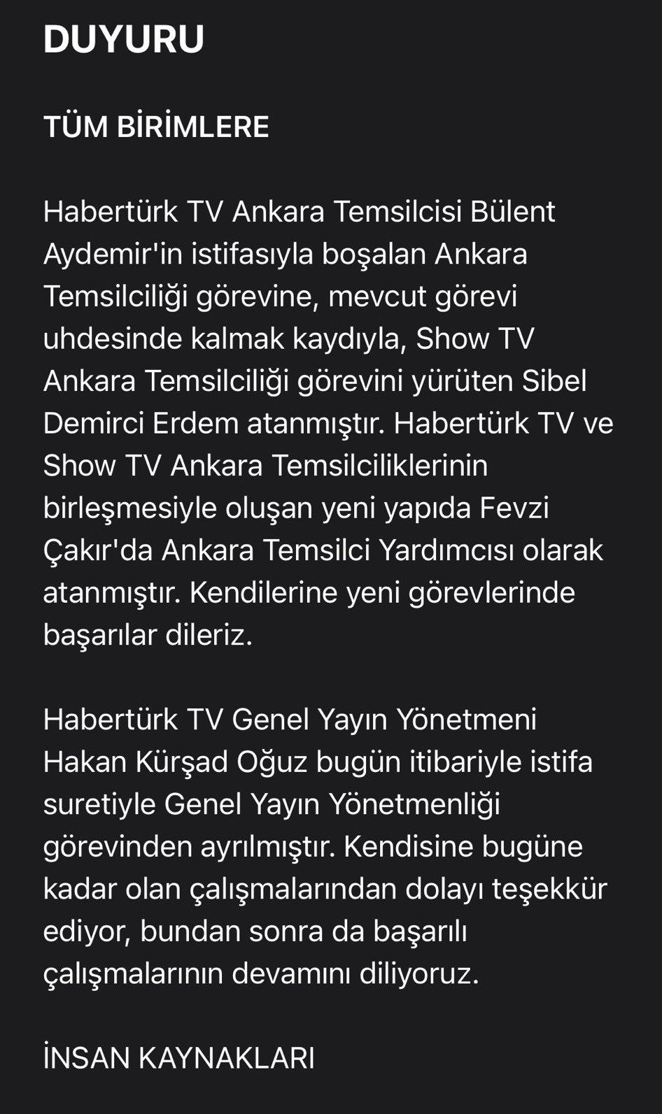 Habertürk'ten Flaş Açıklama: Bülent Aydemir'in Yerine Kim Atandı? - Resim: 1