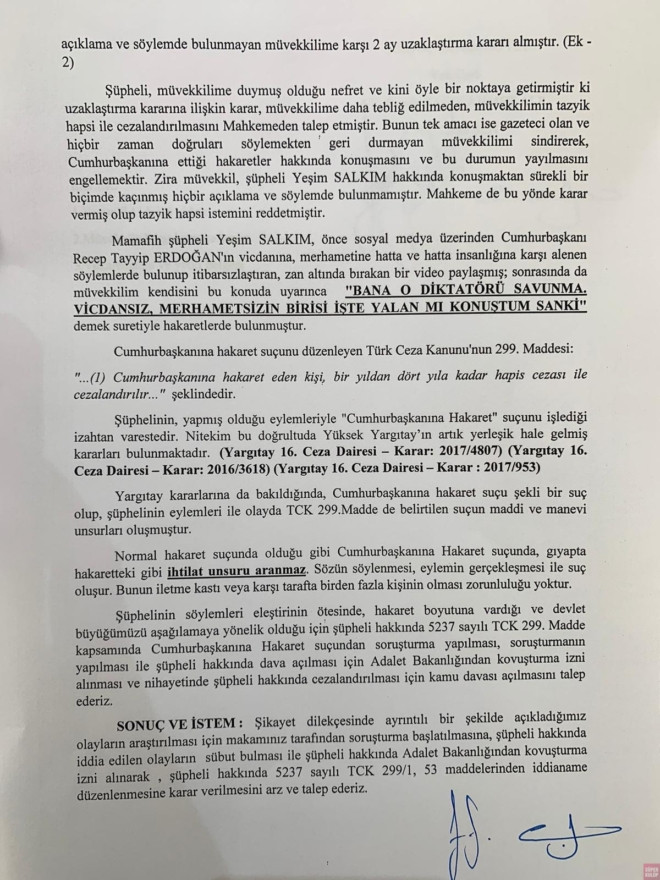 Seyhan Soylu'dan Yeşim Salkım'a suç duyurusu: Erdoğan'a hakaret etti mi? - Resim: 1