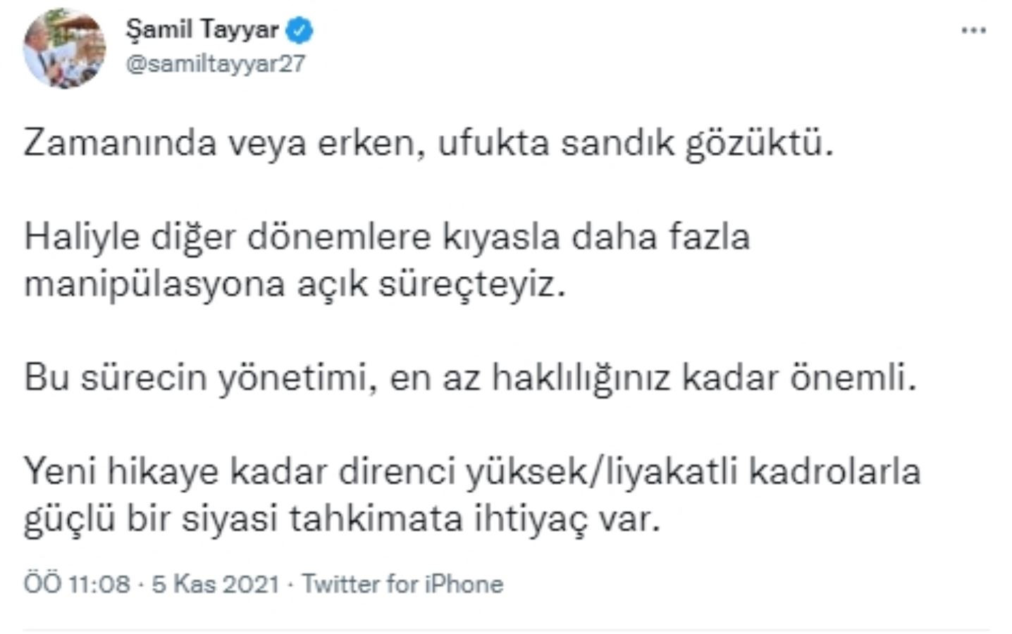 AKP'li Şamil Tayyar'a Göre Ufukta Sandık Göründü - Resim: 1