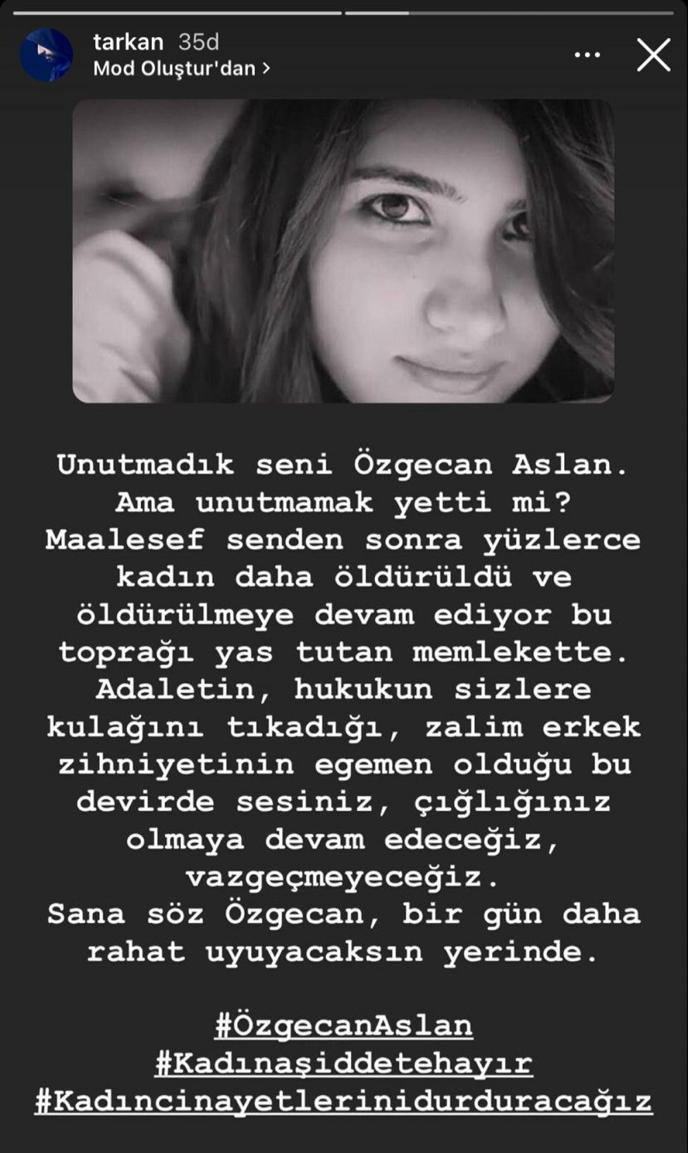 Tarkan 7 Yıl Önce Katledilen Özgecan Aslan'ı Unutmadı - Resim: 1