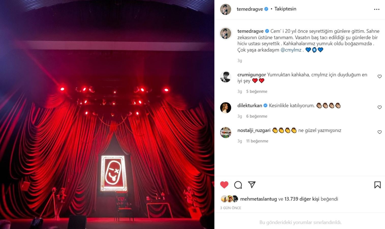 Demet Evgar'dan Cem Yılmaz Paylaşımı - Resim: 1