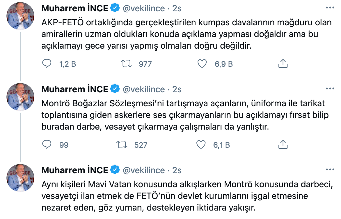 Muharrem İnce: Üniformayla Tarikat Toplantısına Gidenlere Ses Çıkarma, Emekli Amirallere Darbeci De - Resim: 1