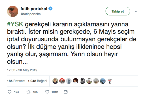 Fatih Portakal'dan YSK eleştirisi: İlk düğme yanlış iliklenince.. - Resim: 1