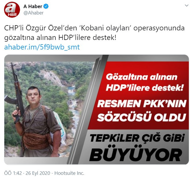 A Haber'den skandal montaj: Özgür Özel'i terörist yaptılar - Resim: 1