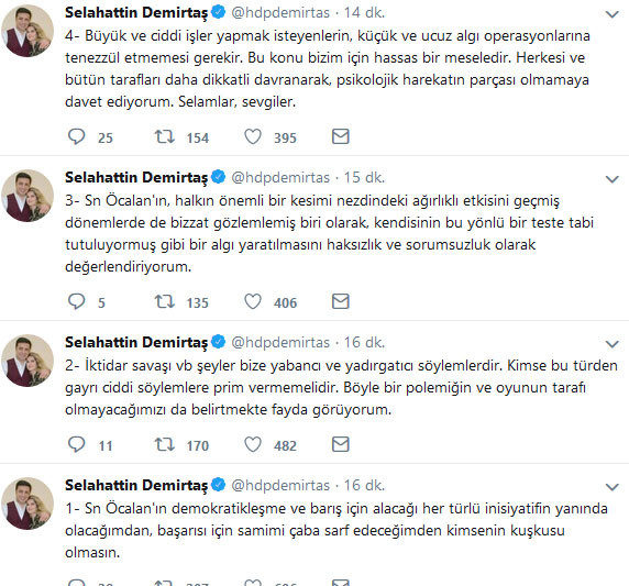 Demirtaş’tan Öcalan’ın mektubuna flaş yanıt - Resim: 1