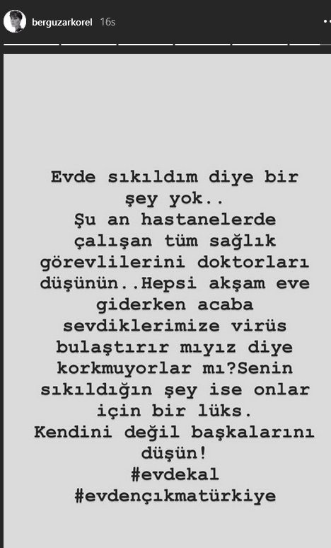 Bergüzar Korel'den evde kalın çağrısı: Senin sıkıldığın şey onlar için lüks - Resim: 1