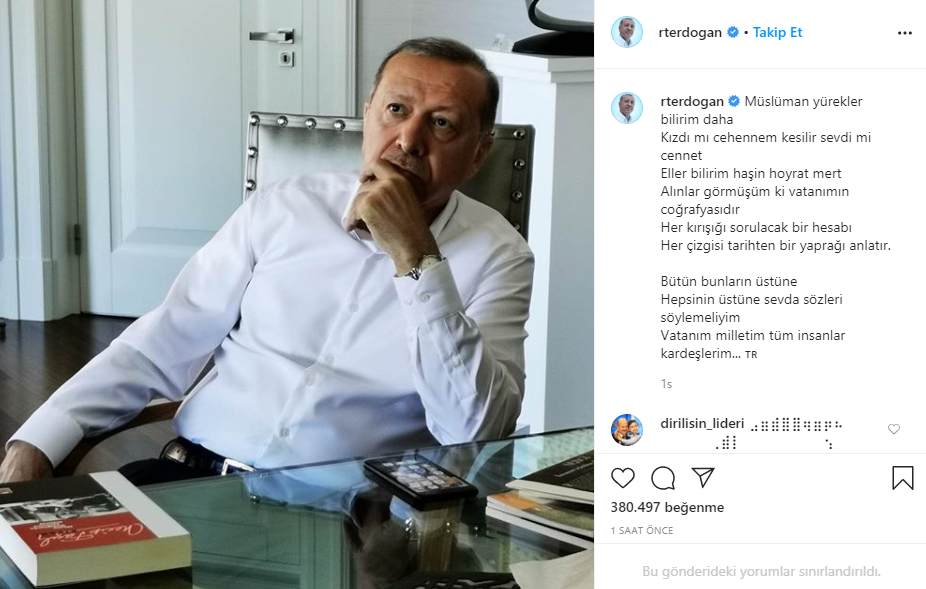 Erdoğan'dan şiir paylaşımı: Vatanım milletim... - Resim: 1