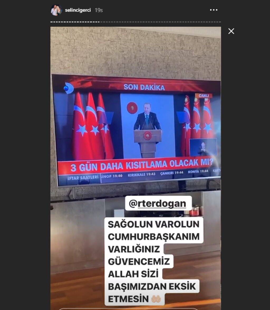 Selin Ciğerci'den Erdoğan paylaşımı: Varlığınız güvencemiz - Resim: 1