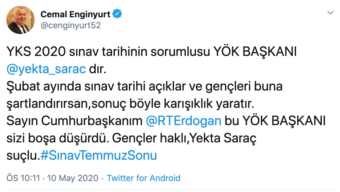 MHP'li Cemal Enginyurt: Sayın Cumhurbaşkanım, bu YÖK Başkanı sizi boşa düşürdü - Resim: 1