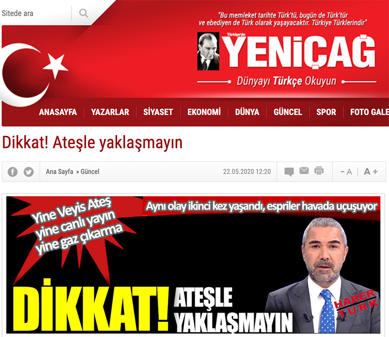 Yeniçağ’dan Veyis Ateş manşeti: Dikkat ateşle yaklaşmayın - Resim: 1