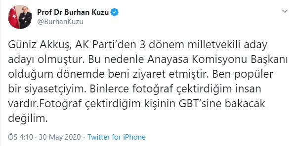 Burhan Kuzu'dan Güniz Akkuş açıklaması: Ben popüler bir siyasetçiyim - Resim: 1