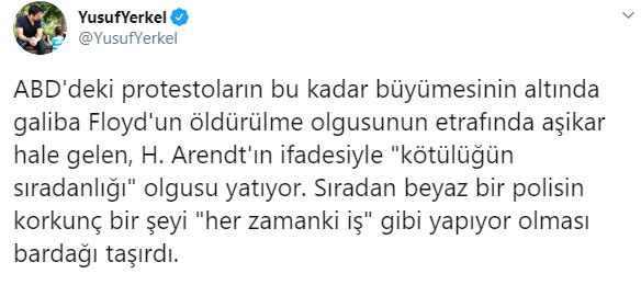 Soma tekmecisi Yusuf Yerkel'in George Floyd tweetine büyük tepki! - Resim: 1