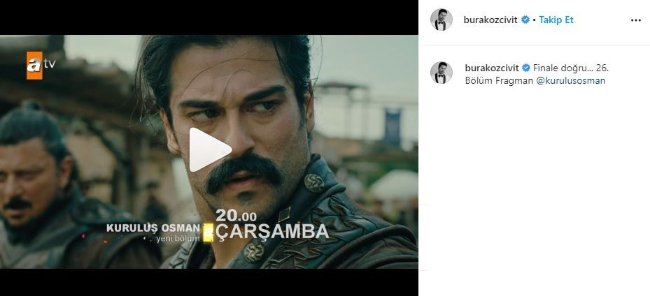 Kuruluş Osman'da Burak Özçivit'ten kafa karıştıran final mesajı - Resim: 1