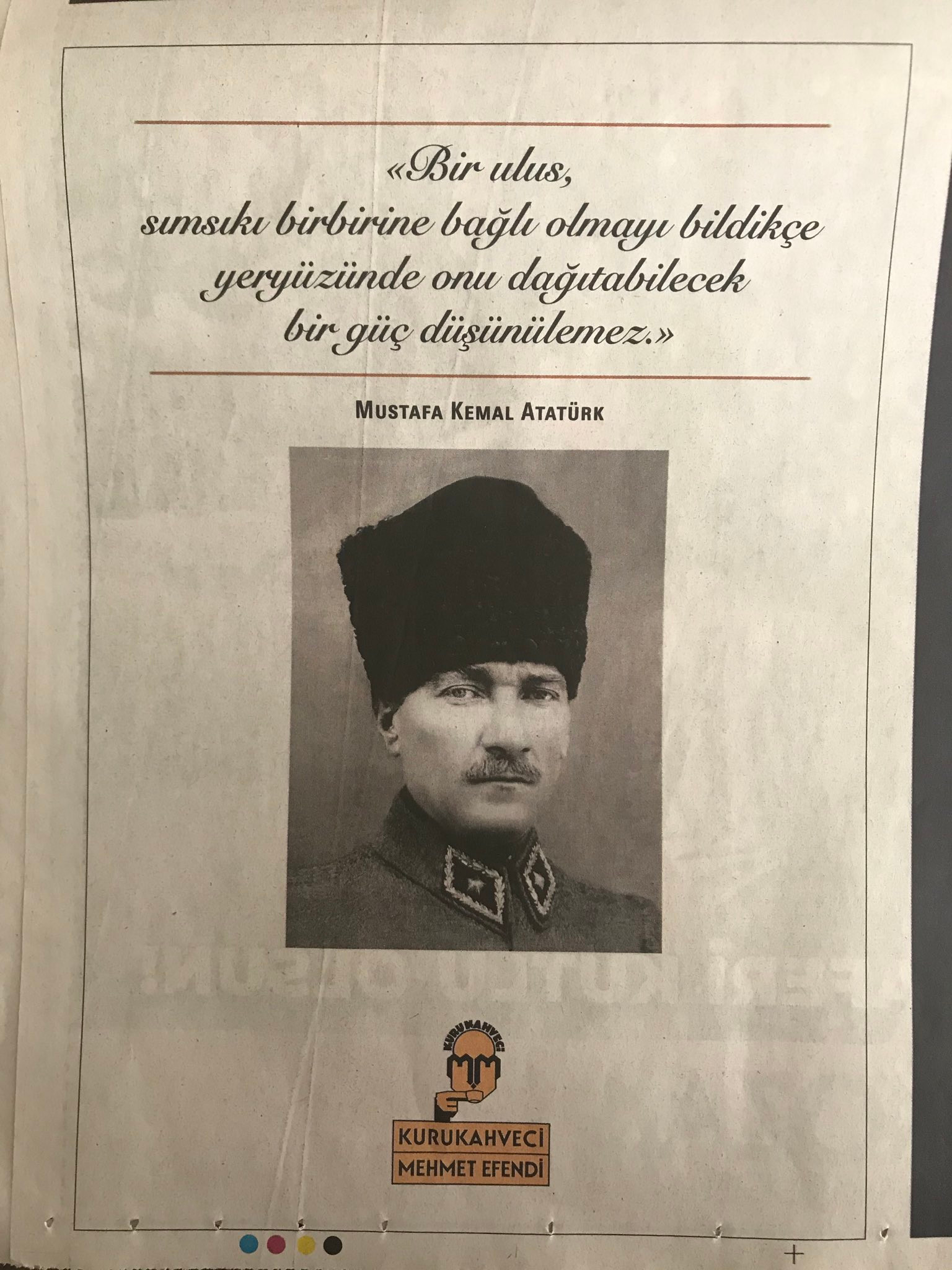 Kurukahveci Mehmet Efendi'nin Atatürk'lü 15 Temmuz ilanı büyük beğeni topladı - Resim: 1