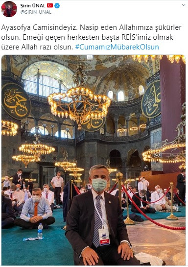 AKP’li Ünal’ın Ayasofya paylaşımına yorum yağdı: #NadirayaNeOldu - Resim: 1