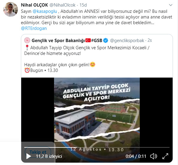 Nihal Olçok oğlunun adına yapılan merkezin açılışına çağrılmadı - Resim: 1