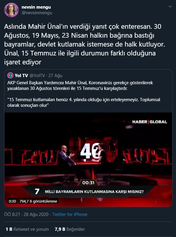 Nevşin Mengü'den Mahir Ünal'ın açıklamasına tepki - Resim: 1