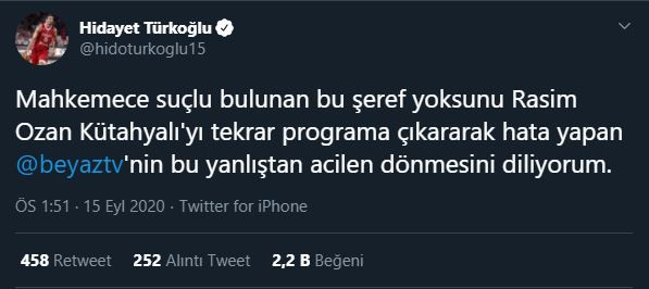 Hidayet Türkoğlu’ndan ROK'a: Şeref yoksunu.. - Resim: 1