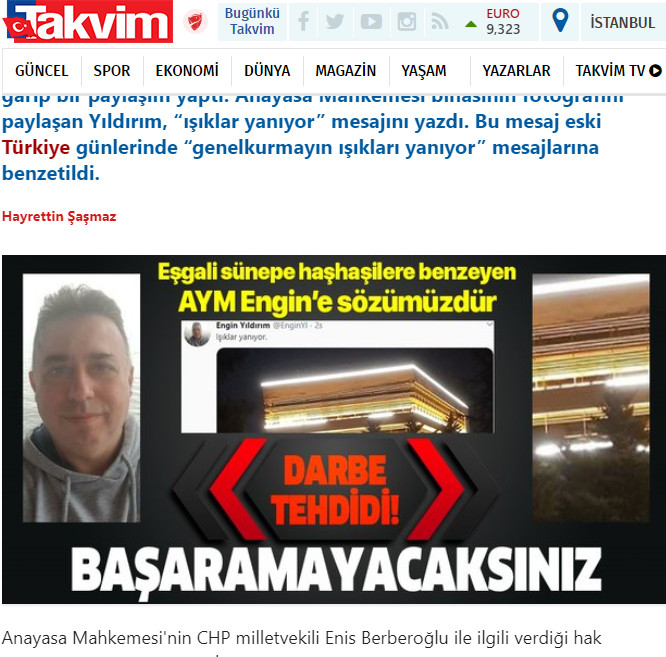 Takvim'den AYM üyesi Engin Yıldırım'a tehdit: Seni o bayrak direğine asarlar - Resim: 2