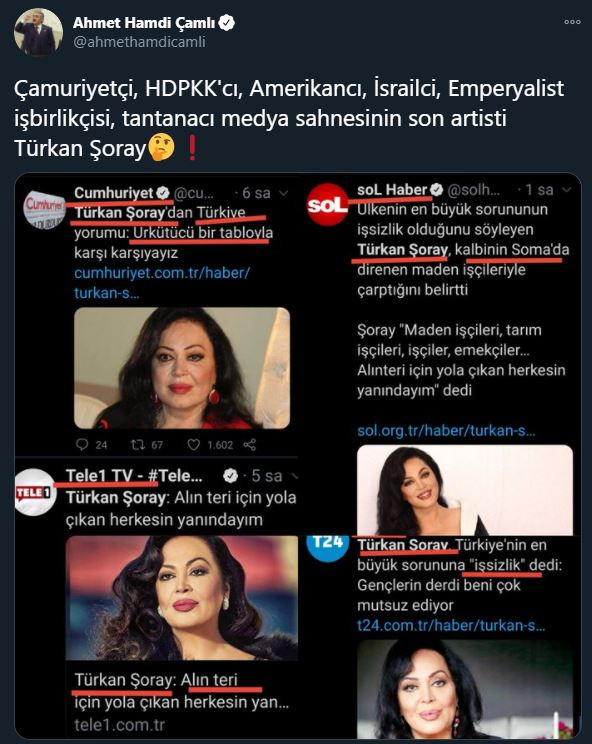 AKP'nin Yeliz'i Ahmet Hamdi Çamlı Türkan Şoray'a saldırdı - Resim: 1