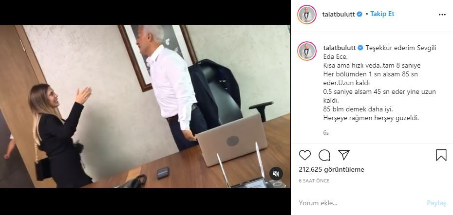 Eda Ece'nin Talat Bulut ile vedalaşması 8 saniye sürdü - Resim: 1