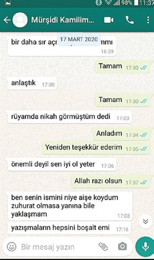 Sapık tarikat şeyhi taciz ettiği çocuğa mesajları sil diye baskı yapmış - Resim: 1