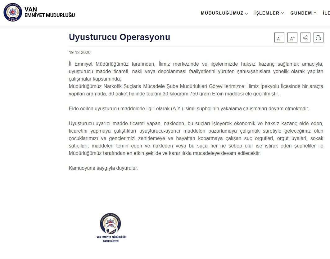 Van polisi uyuşturucu paketleriyle Ohh Ohh yazdı - Resim: 1