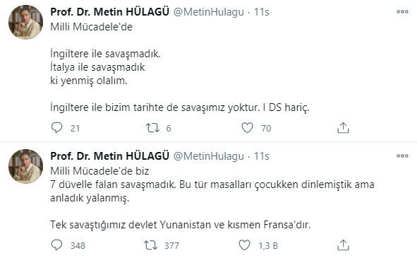 Eski TTK Başkanı Prof. Dr. Metin Hülagü: Milli Mücadele'de Biz 7 Düvelle Falan Savaşmadık - Resim: 1