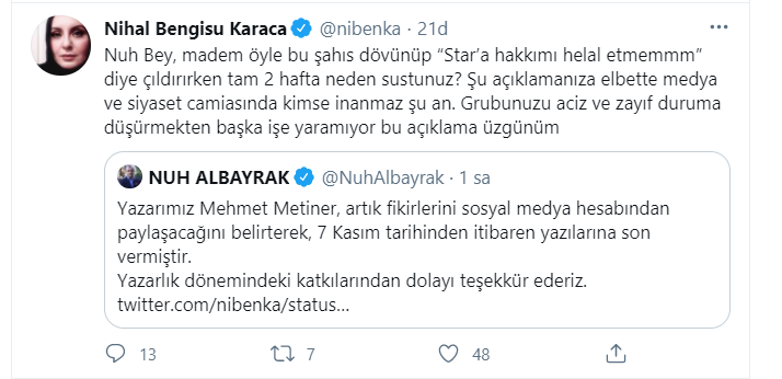 Nihal Bengisu Karaca: Tıynetsiz Adam, Mehmet Metiner'in Kovulduğu Tescillendi - Resim: 2