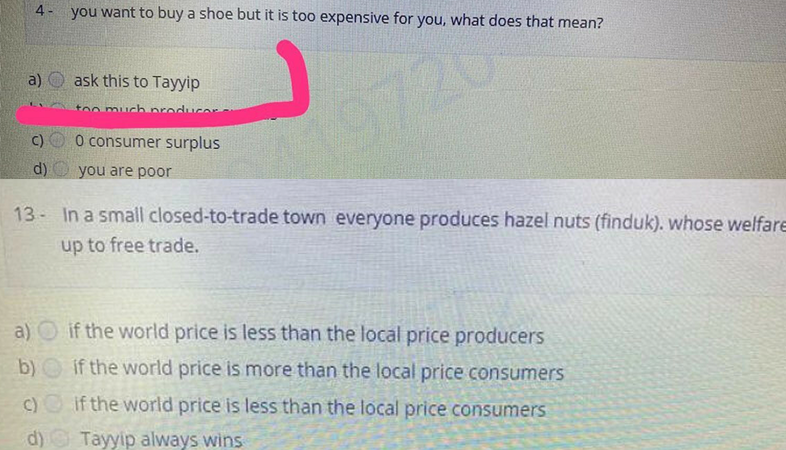 Ekonomi Final Sınavındaki Tayyip'e Sor Şıkkına Soruşturma - Resim: 1