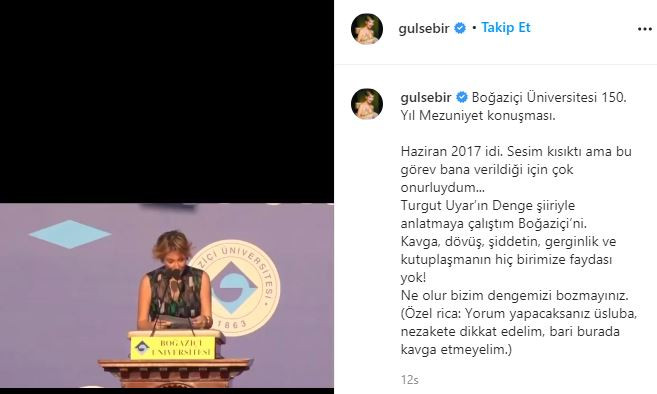 Gülse Birsel'in Boğaziçi Üniversitesi Konuşması: Bizim Dengemizi Bozmayın - Resim: 1
