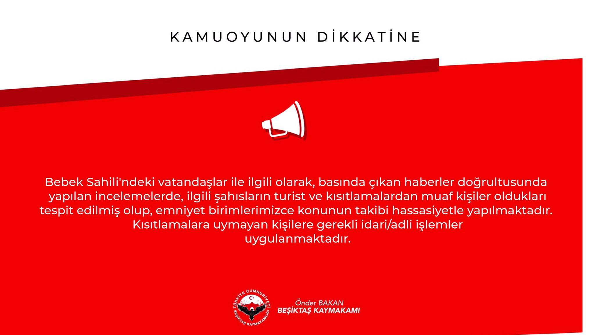 Bebek Sahili'nde Görüntülenen Kalabalıkla İlgili Kaymakamlıktan Açıklama - Resim: 1