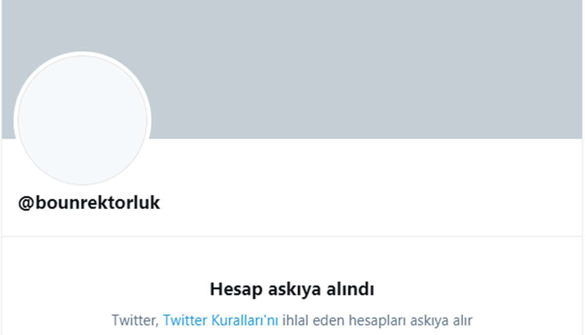 Boğaziçi Rektörlüğünün Twitter Hesabı Askıya Alındı - Resim: 1