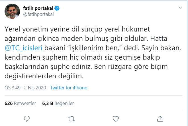 Fatih Portakal'dan Soylu'ya işkillenme yanıtı: Rüzgara göre.. - Resim: 2