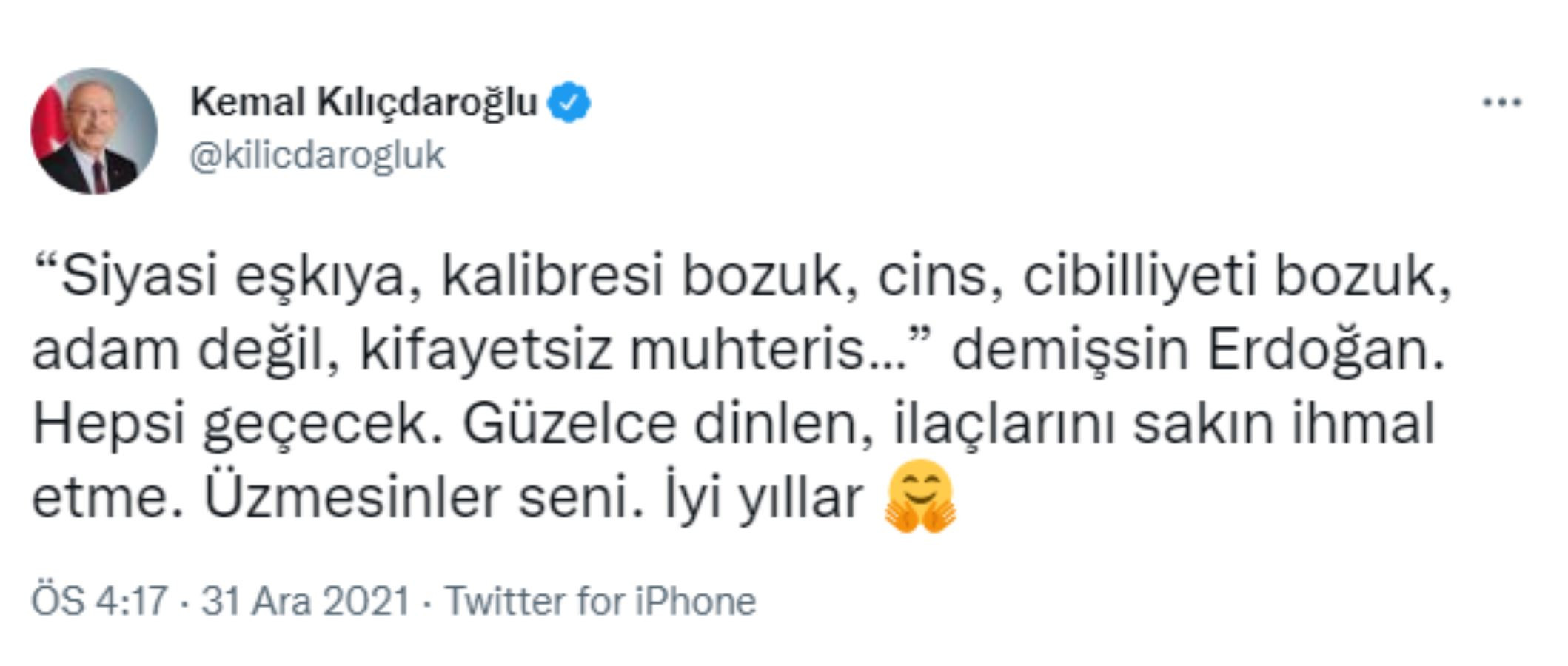 Kılıçdaroğlu'ndan, Erdoğan'a Jet Yanıt: İlaçlarını Almayı Unutma - Resim: 1