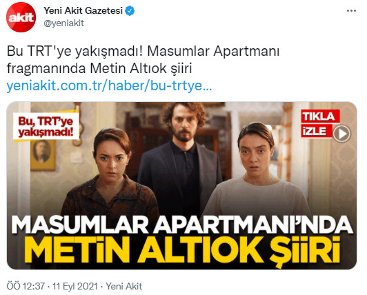 Yobaz Akit'in Yeni Hedefi Masumlar Apartmanı: TRT 1'e Yakışmadı - Resim: 1