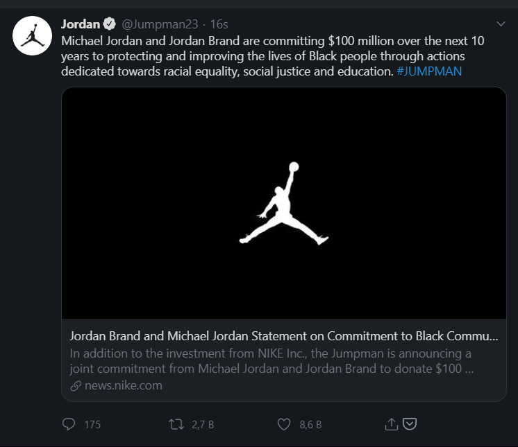 Michael Jordan'dan ırkçılıkla mücadele için 100 milyon dolar bağış - Resim: 1