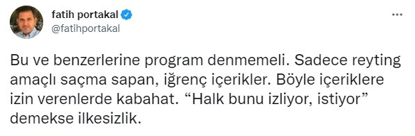 Fatih Portakal'dan Fulya ile Umudun Olsun Programına Sert Tepki: İğrenç! - Resim: 1