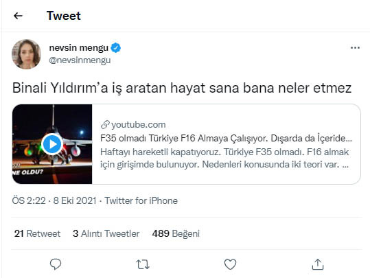Nevşin Mengü'den Dikkat Çeken Binalı Yıldırım Paylaşımı - Resim: 1