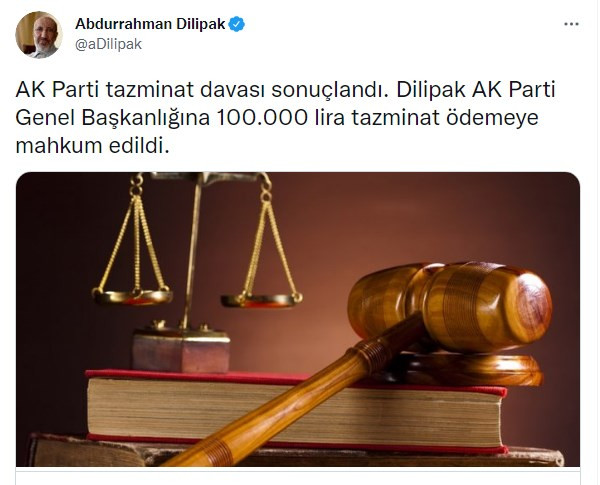 Yobaz Akit Yazarı Dilipak AKP'ye 100 bin TL Tazminat Ödeyecek - Resim: 1