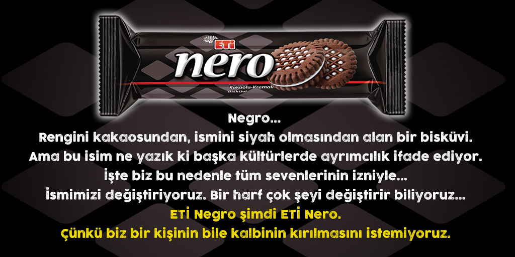 Eti, Negro'yu Irkçı Söylemler Nedeniyle Nero Yaptı - Resim: 1