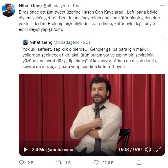 Nihat Genç Telefonda Hasan Can Kaya'ya Küfür Etmiş - Resim: 1